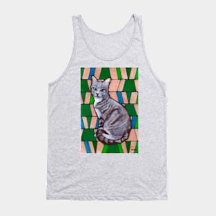 Stripy Cat Tank Top